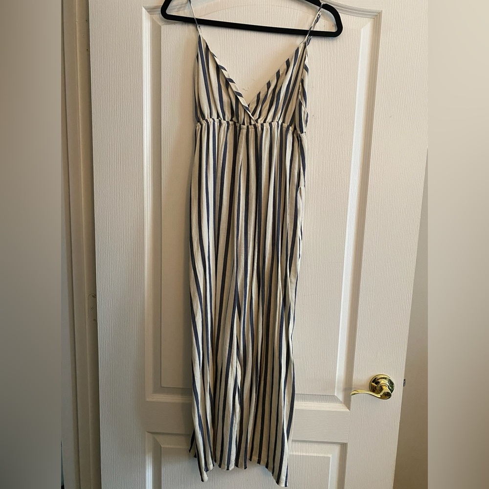 Striped Sleeveless Jumpsuit